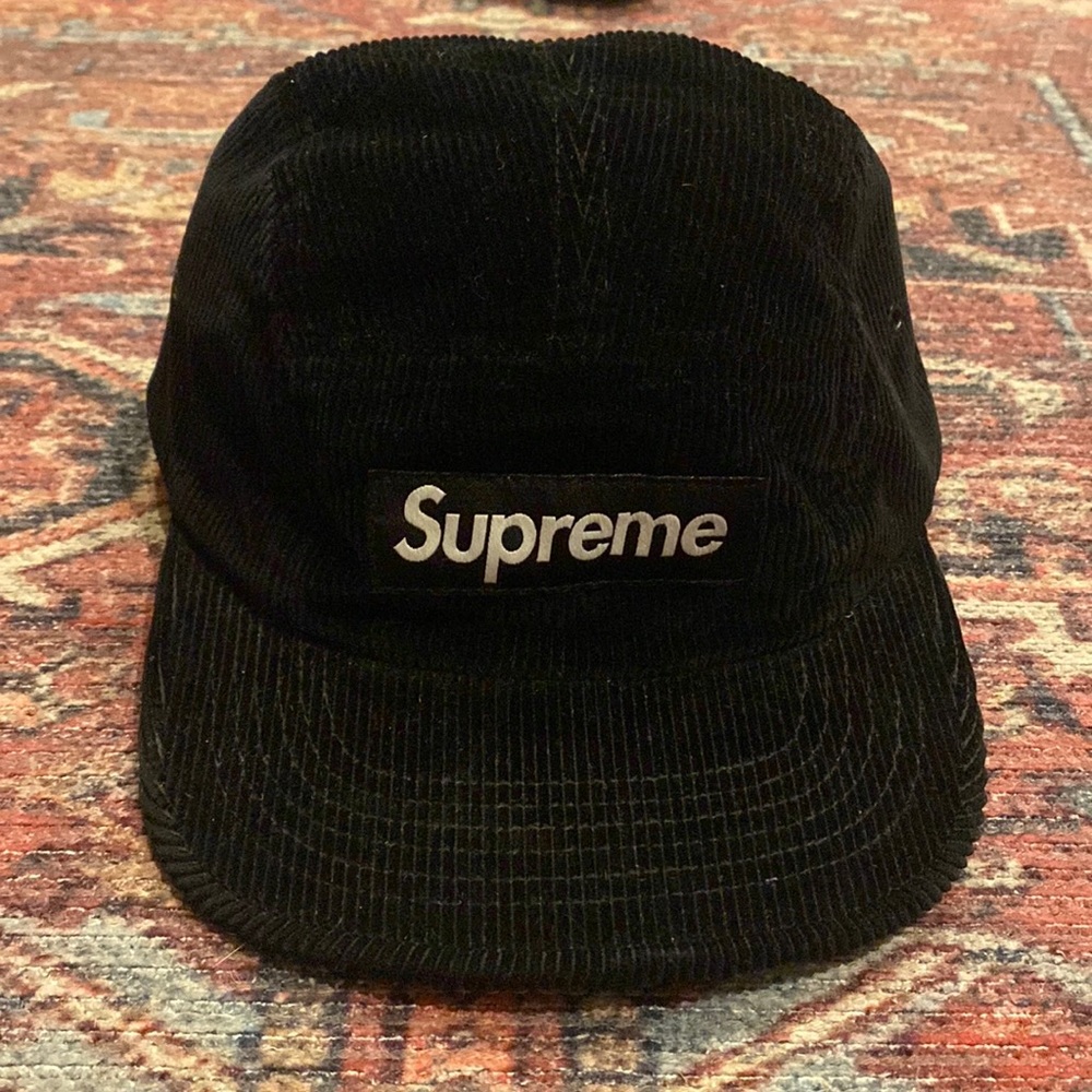 Black Supreme Corduroy Hat